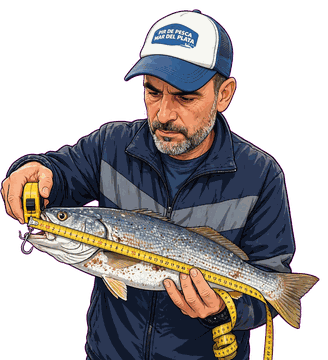 Pablo con la guía de pesca
